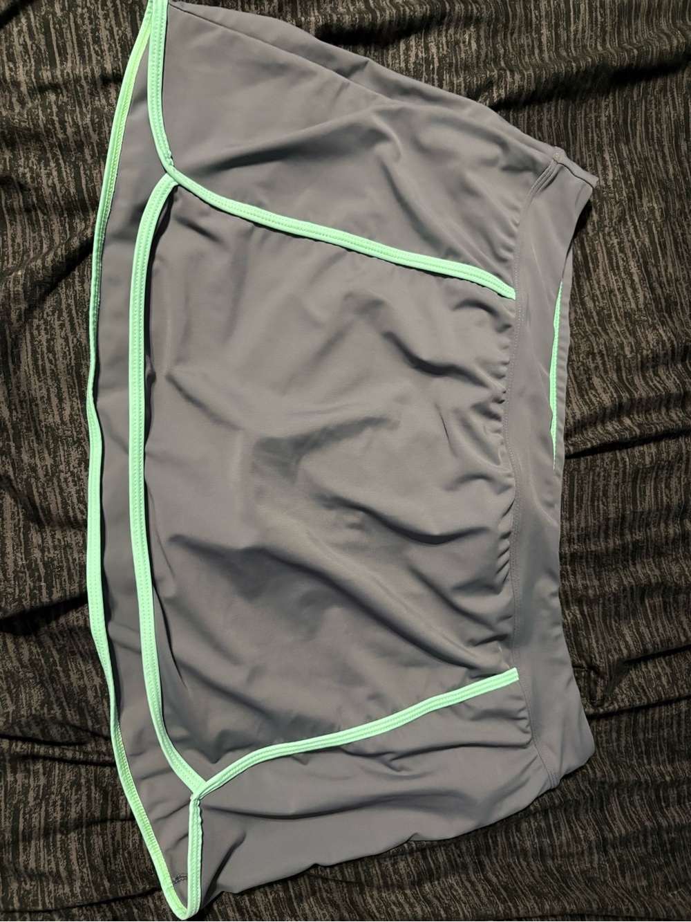 Women’s Gray Skirt with Mint Trim